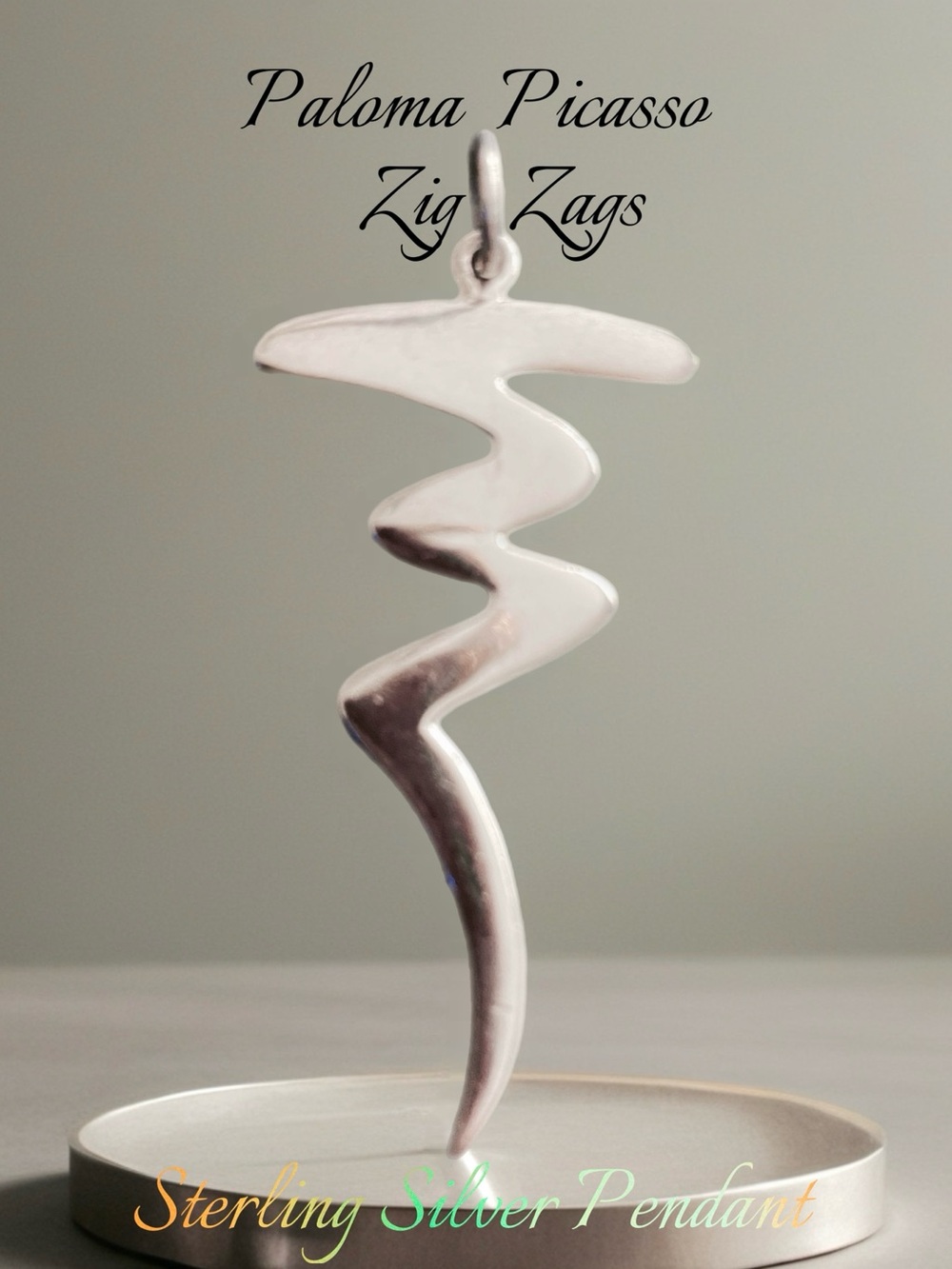 Paloma Picasso Zig Zag Scribbles Sterling Silver Pendant